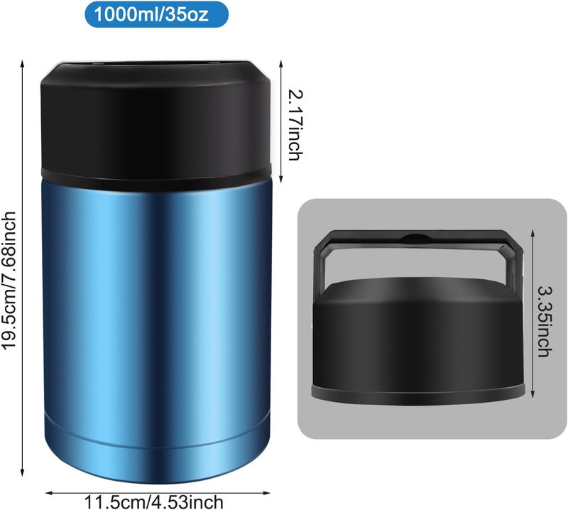 Zalaxt 35oz Insulated Lunch Container Leak Proof Vacuum Thermal Flask - Image 3